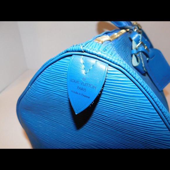 Louis Vuitton Blue Epi Keepall 50 - Picture 6 of 9